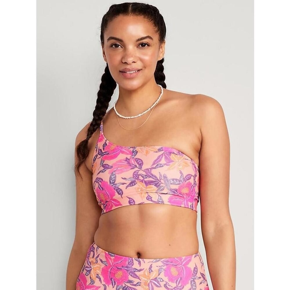 Old Navy Floral Bikini Swim Top, Size Medium